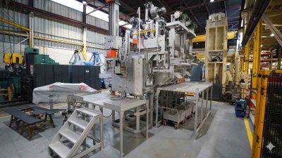 Dynamo-Furnaces-Design-assembly-of-2600-lbs-tilting-mini-stack-aluminum-melting-furnace